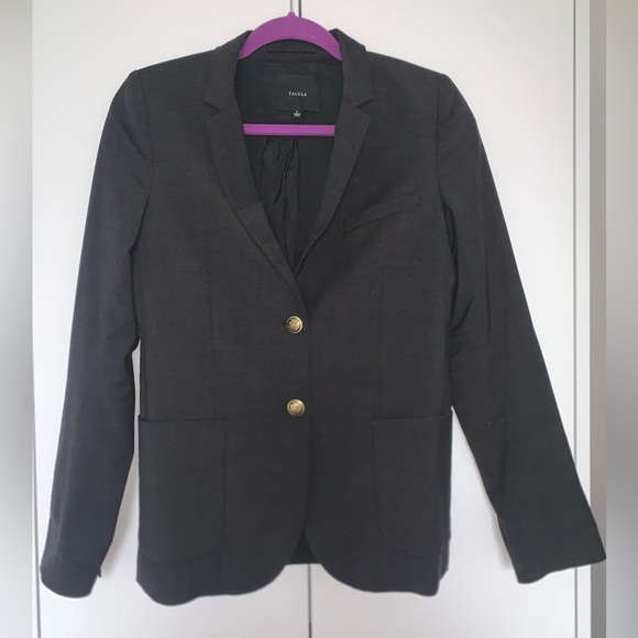 Aritzia Talula charcoal classic 59% wool fitted blazer - Picture 7 of 7